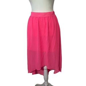 No Boundaries Y2K Bright Pink Hi-Low Skirt